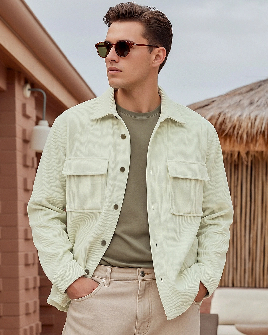 Men's Green Corduroy Jacket
