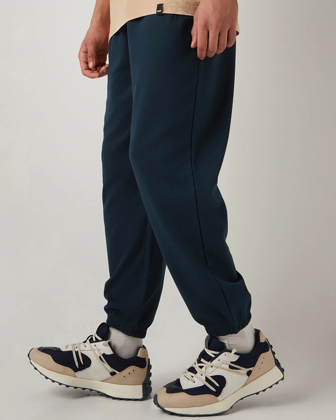 Men's Navy Blue Oversized Warm Joggers